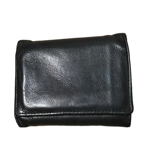 Vintage Black Leather Wallet - Picture 1 of 10